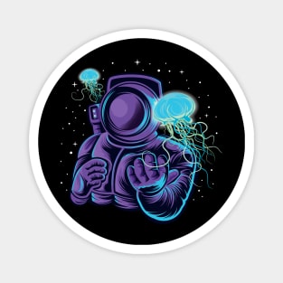 Astronaut & jellyfish Magnet